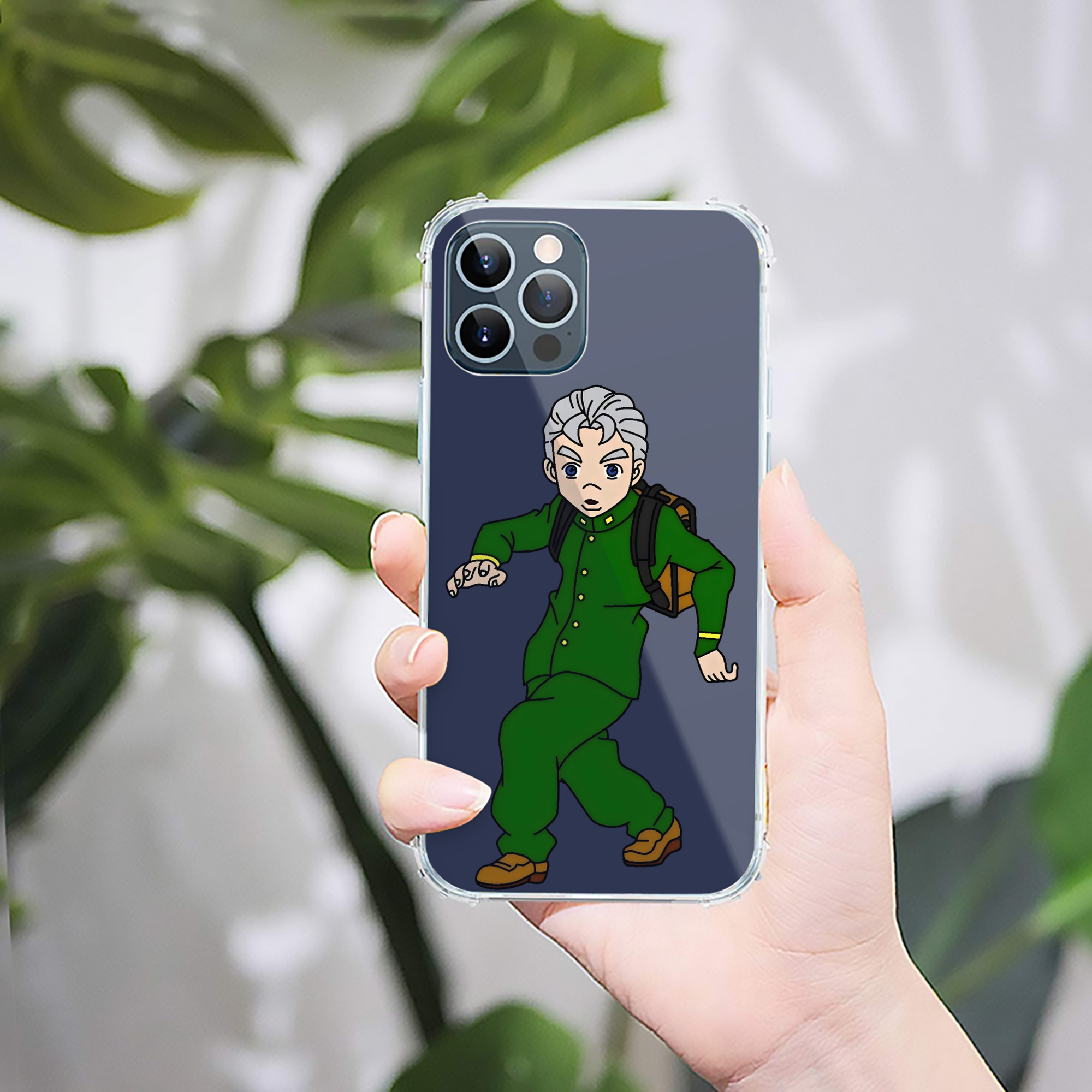 （画像用） ジョジョの奇妙な冒険 広瀨康一 JoJo's Bizarre Adventure Hirose Koichi 【iPhone 12シリーズ対応】透明スマホケース（クリアソフトケース）